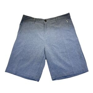 Palmwave Men Size 36 Swim Board Shorts Heathered Blue Gray Pockets 9.5" Inseam